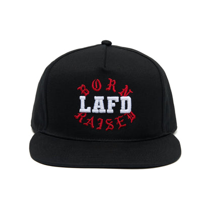 BORN X RAISED + LAFD Station Rocker Snapback (Black)