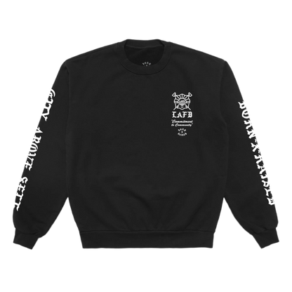 BORN X RAISED + LAFD City Above Self Crewneck (Black)