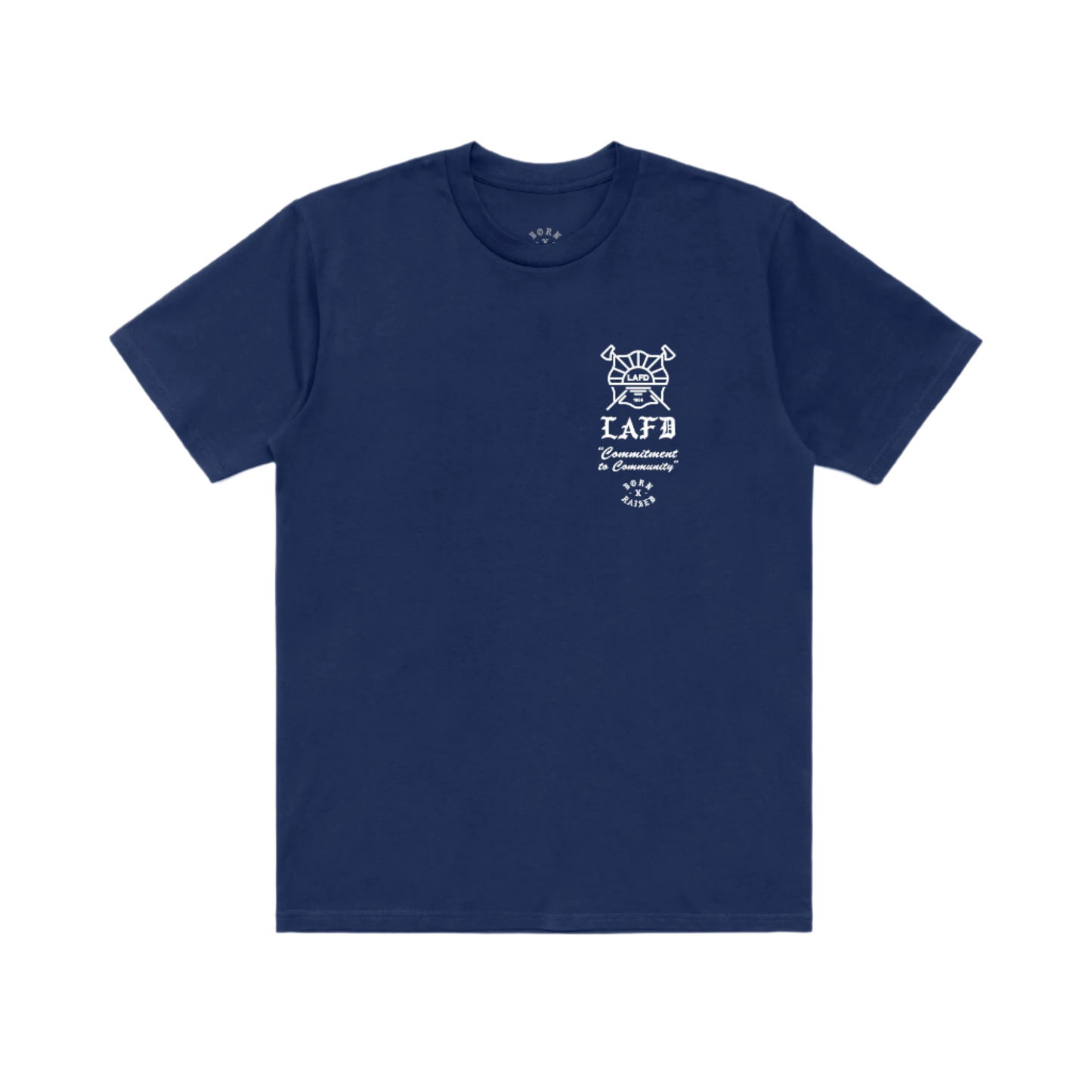 BORN X RAISED + LAFD City Above Self Tee (Cobalt)