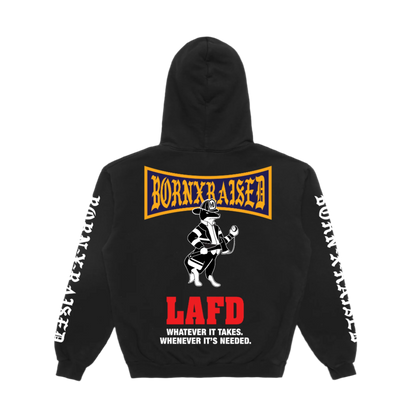 BORN X RAISED + LAFD Snooty Hoodie (Black)